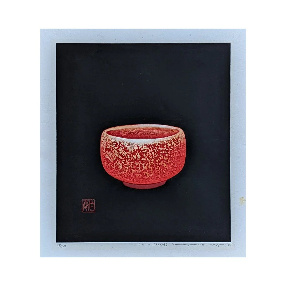 ハクマキ木版画希少抽象表現主義HAKU MAKI Original 1972 ハクマキ木